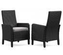 Beachcroft Outdoor Arm Chair with Cushion (Set of 2) - Furniture Center (NY)