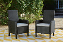 Beachcroft Outdoor Arm Chair with Cushion (Set of 2) - Furniture Center (NY)