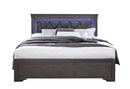 Pompei Metallic Grey Bed With Led