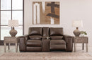Alessandro Power Reclining Loveseat with Console - Furniture Center (NY)
