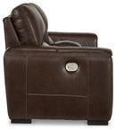Alessandro Power Reclining Loveseat with Console - Furniture Center (NY)