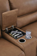 DeepWakes Reclining Sectional with Storage Console - Furniture Center (NY)