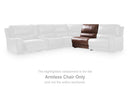 DeepWakes Reclining Sectional with Storage Console - Furniture Center (NY)