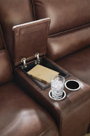 DeepWakes Reclining Sectional with Storage Console - Furniture Center (NY)