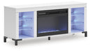 Brollevi 60" TV Stand with Electric Fireplace - Furniture Center (NY)