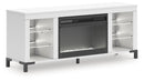 Brollevi 60" TV Stand with Electric Fireplace - Furniture Center (NY)