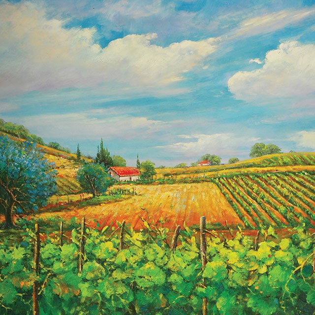 Summer In Napa Printed Canvas Painting - Furniture Center (NY)