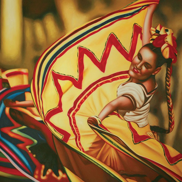 Danza Folklorica Printed Canvas Painting - Furniture Center (NY)