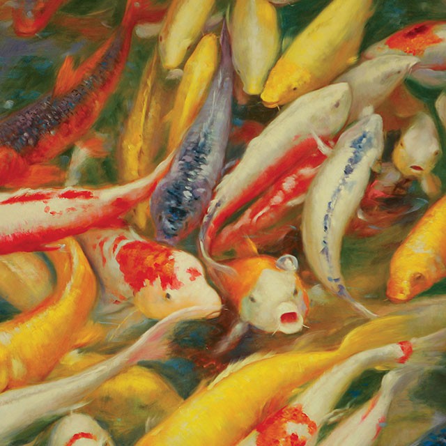 Koi Printed Canvas Painting - Furniture Center (NY)