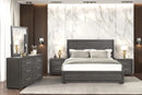 Crowthorne E.King & Queen Bed Grey & White