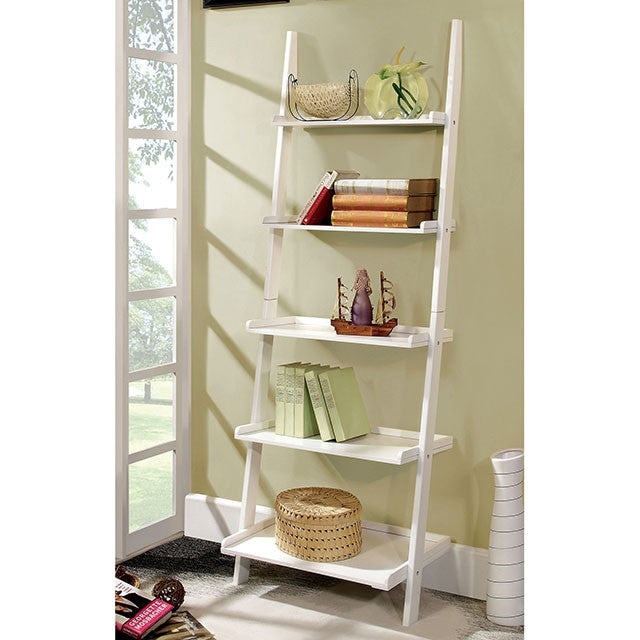 Sion White Ladder Shelf - Furniture Center (NY)