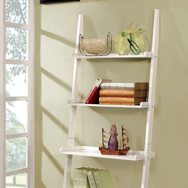 Sion White Ladder Shelf - Furniture Center (NY)