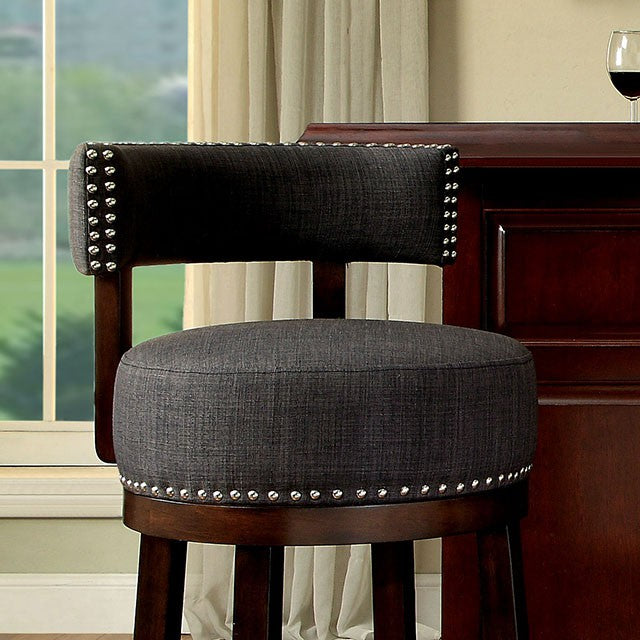 LYNSEY Dark Oak/Gray 29" Bar Stool - Furniture Center (NY)