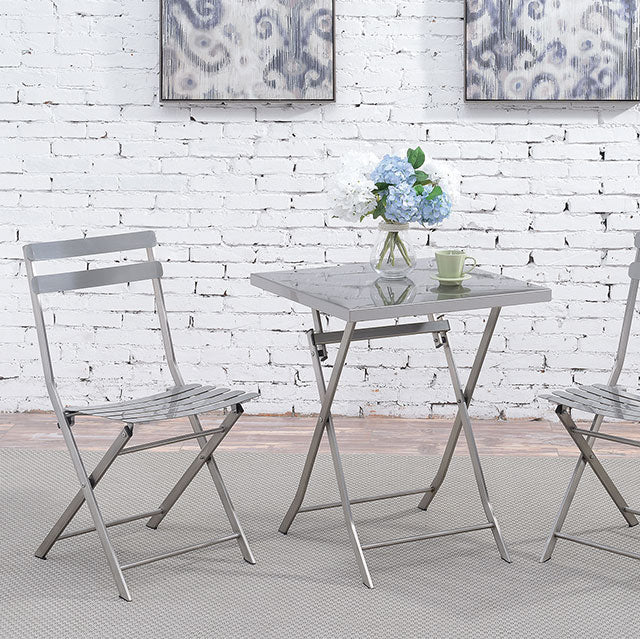 Lilah Stainless Folding Table - Furniture Center (NY)