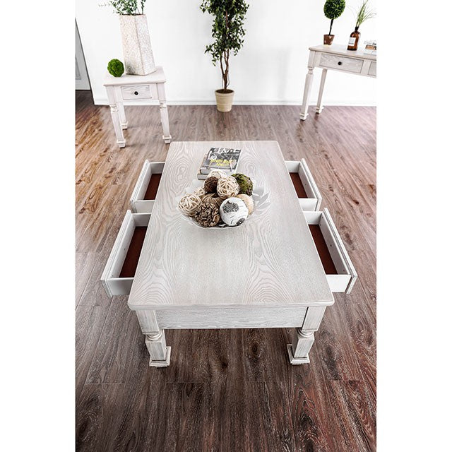Joliet Antique White End Table - Furniture Center (NY)