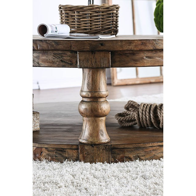 Mika Antique Oak End Table - Furniture Center (NY)