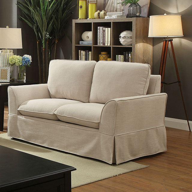 Maxine Love Seat Beige - Furniture Center (NY)