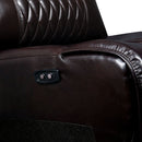 Mariah Power Sectional w/ Recliner Brown