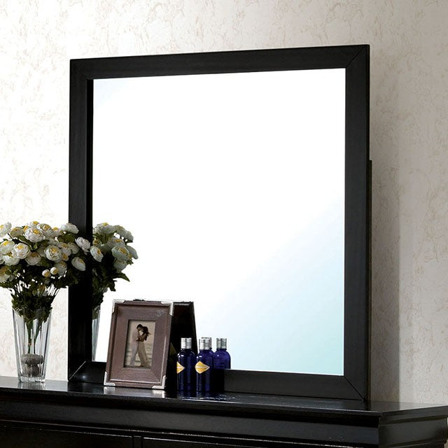 Louis Philippe Mirror Black - Furniture Center (NY)