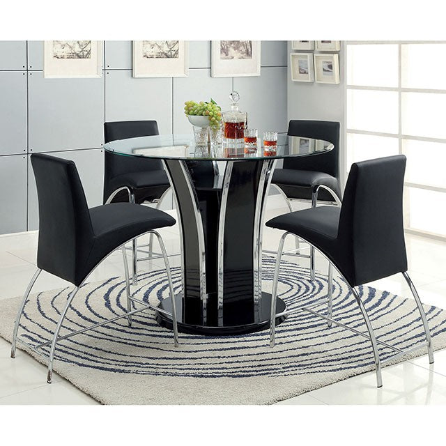 Mauna Counter Ht. Chair (2/Box) Black - Furniture Center (NY)