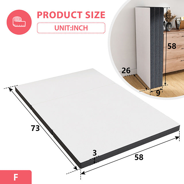 Hollyhock 3" Queen Tri-Fold Memory Foam Topper - Furniture Center (NY)