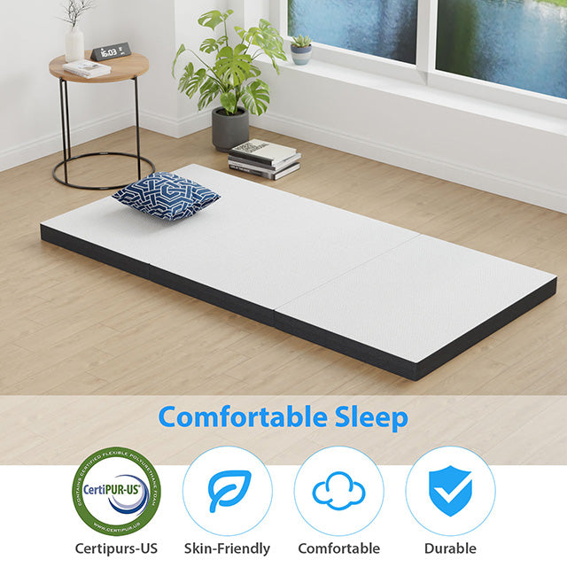 Hollyhock 3" Twin Tri-Fold Memory Foam Topper - Furniture Center (NY)