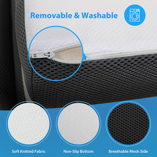 Hollyhock 3" Twin Tri-Fold Memory Foam Topper - Furniture Center (NY)
