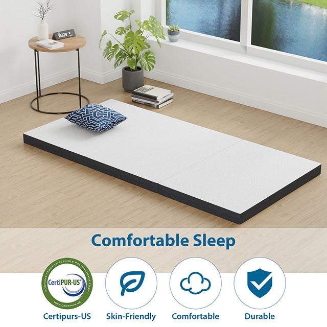 Hollyhock 3" Twin XL Tri-Fold Memory Foam Topper - Furniture Center (NY)