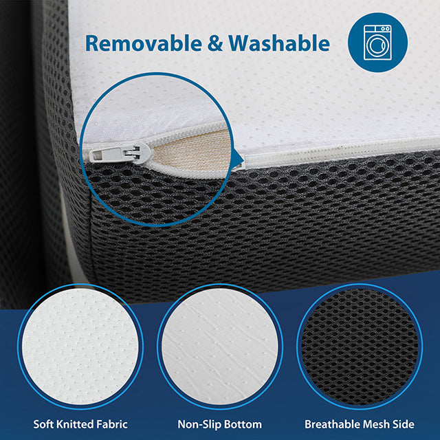 Hollyhock 3" Twin XL Tri-Fold Memory Foam Topper - Furniture Center (NY)