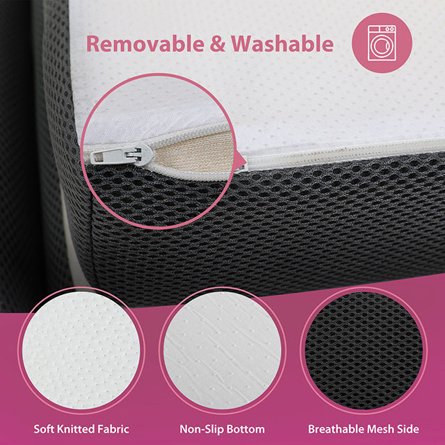 Hollyhock 4" Full Tri-Fold Memory Foam Topper - Furniture Center (NY)