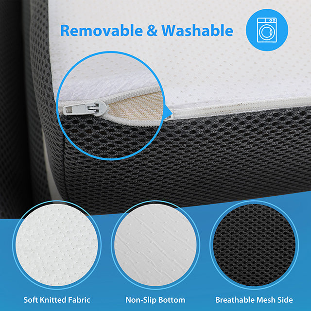 Hollyhock 4" Twin Tri-Fold Memory Foam Topper - Furniture Center (NY)