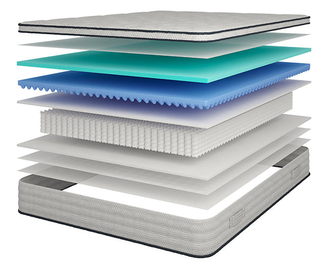 Salvia 12" Queen Hybrid Pocket Coil Mattress - Furniture Center (NY)