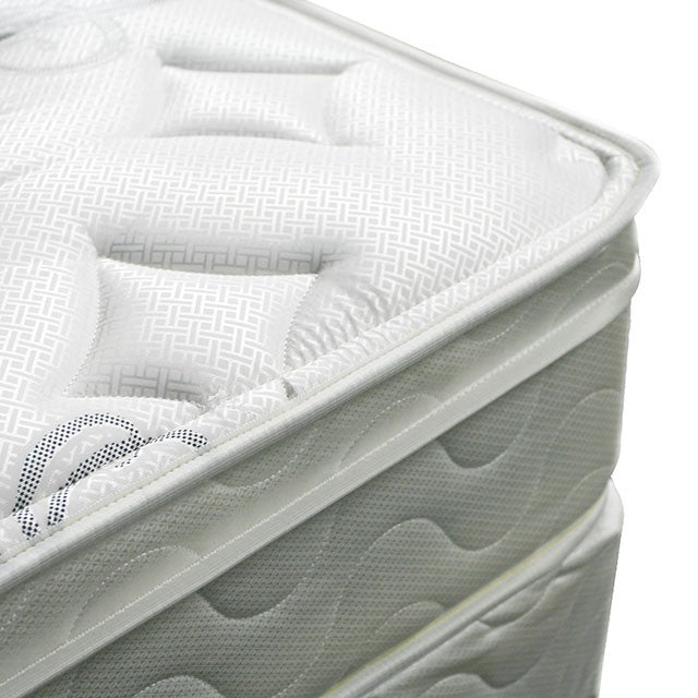 JALEN White 9" Euro Top Mattress, Cal.King - Furniture Center (NY)