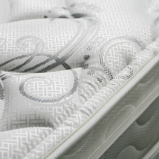 JALEN White 9" Euro Top Mattress, Cal.King - Furniture Center (NY)
