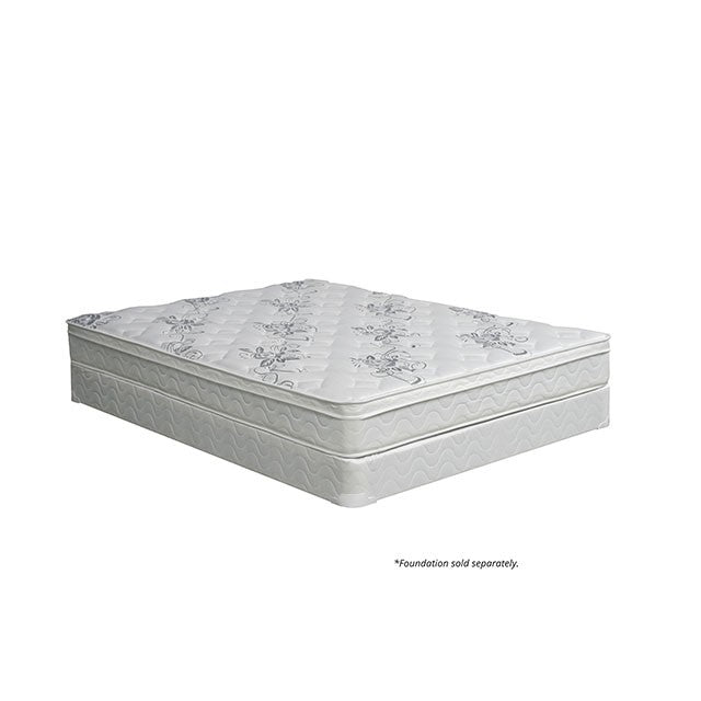 JALEN White 9" Euro Top Mattress, Cal.King - Furniture Center (NY)