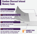 Nasturtium 8" Full Bamboo Charcoal Infused Memory Foam