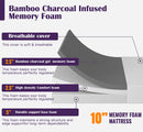 Nasturtium 10" Full Bamboo Charcoal Infused Memory Foam