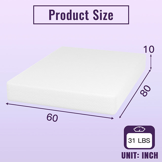 Nasturtium 10" Queen Bamboo Charcoal Infused Memory Foam - Furniture Center (NY)