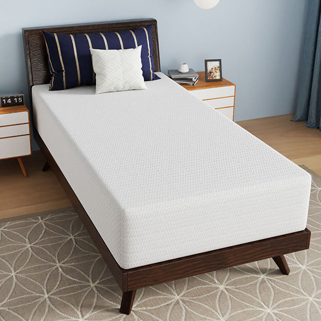 Nasturtium 12" Twin Bamboo Charcoal Infused Memory Foam - Furniture Center (NY)