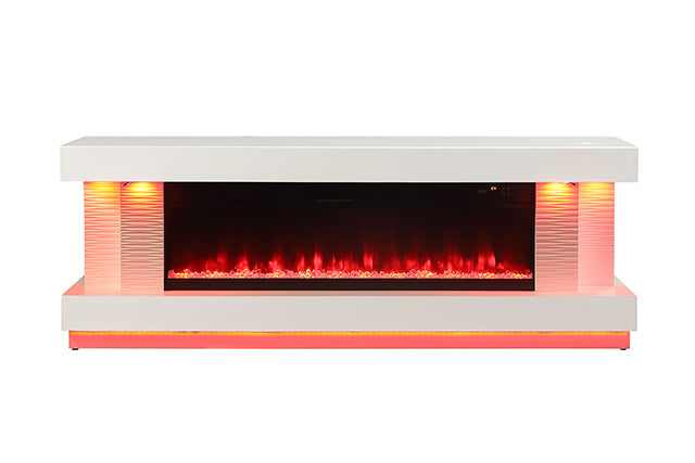 Peseux 71" TV Stand w/ Electric Fire Place - Furniture Center (NY)