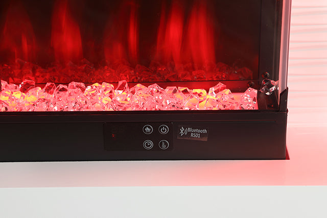 Peseux 71" TV Stand w/ Electric Fire Place - Furniture Center (NY)
