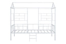 Rhonda Twin Loft Bed White, Silver, & Black