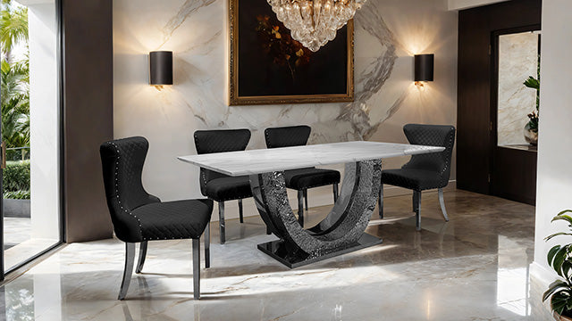 Portanova Silver Chair (2/CTN) - Furniture Center (NY)