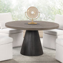 Broager 5 Pc Dining Table Set (Light Gray Caster Chairs)