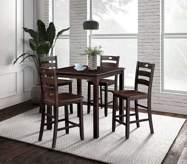 Lubbock 5 Pc. Counter Ht. Table Set - Furniture Center (NY)