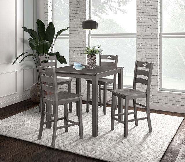 Lubbock 5 Pc. Counter Ht. Table Set - Furniture Center (NY)