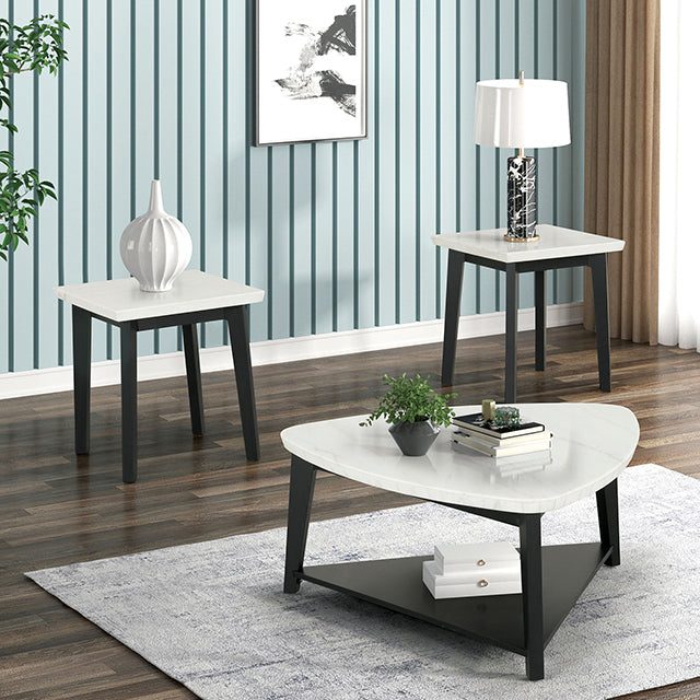 Thisted Triangle Marble Coffee Table - Furniture Center (NY)