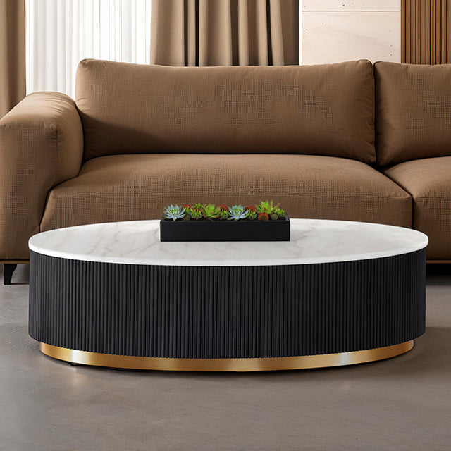 Virden Oval Cocktail Table - Furniture Center (NY)