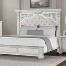 Promenade E.King & Queen Bed Brown & White - Furniture Center (NY)