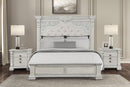 Promenade E.King & Queen Bed Brown & White - Furniture Center (NY)